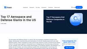 Top 17 Aerospace and Defense Giants in the US - Inven - airplane manufacturers in usa