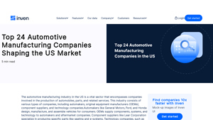 Top 24 Automotive Manufacturing Companies Shaping the US Market - Inven - car manufacturers in usa