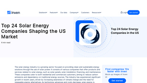 Top 24 Solar Energy Companies Shaping the US Market - Inven - biggest solar companies in usa
