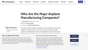 Who Are the Major Airplane Manufacturing Companies? - airplane manufacturers in usa