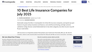 10 Best Life Insurance Companies for June 2025 - Investopedia - best insurance companies in usa