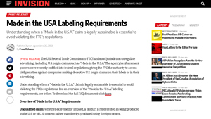 Made in the USA Labeling Requirements | INVISIONMAG.COM - made in usa qualifications