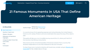 21 Famous Monuments in USA That Define American Heritage - important monuments in the usa