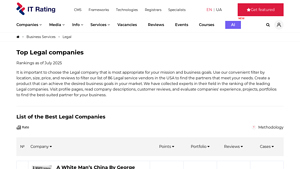 Top 10+ Best Legal Companies and services in USA June 2025 | IT Rating - legal companies in usa