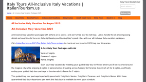 All Inclusive Italy Vacation Packages 2025 - ItalianTourism.us - italy travel packages from usa