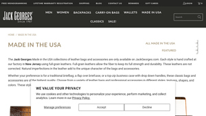 Leather Bags & Accessories - Made in the USA | Jack Georges - jack made in usa