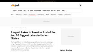 List of the Top 10 Largest Lakes in the United States - largest man-made lakes in usa