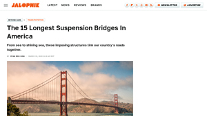 The 15 Longest Suspension Bridges In America - Jalopnik - suspension bridges in usa