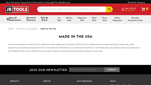 Made in the USA Tools and Gear | JB Tools - hand tools made in usa