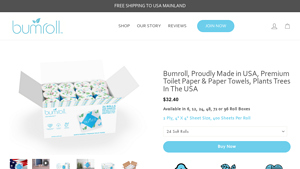 Bumroll is Earth Friendly Premium Toilet Paper - usa toilet paper manufacturers