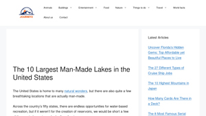 The 10 Largest Man-Made Lakes in the United States - Journeyz - largest man-made lakes in usa