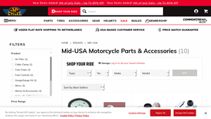Mid-USA Motorcycle Parts & Accessories - JPCycles.com - mid usa motorcycle parts