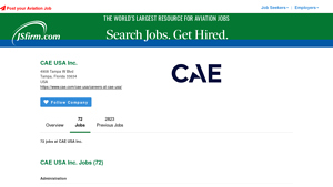 CAE USA Inc. Jobs (74) | JSfirm.com - cae usa inc.