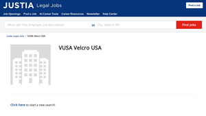 VUSA Velcro USA Job Openings & Careers | Justia Legal Jobs - velcro usa careers