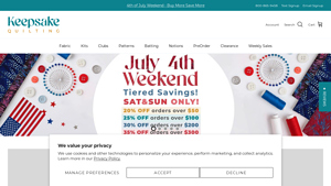 Keepsake Quilting | Your Favorite Online Quilt Shop! - largest fabric store in usa