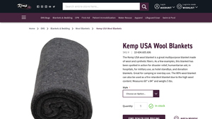 Wool Blankets, Multipurpose Fire Retardant Blanket - Kemp USA - fire blankets made in usa
