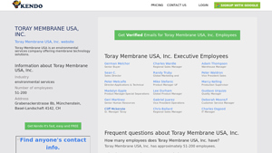 Toray Membrane USA, Inc. information - Employees, Contact info - toray membrane usa inc