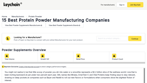 The 15 Best Protein Powder Manufacturers - Keychain.com - protein powder manufacturers usa