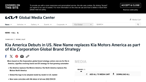 Kia Global Media Center : Kia America Debuts in US. New Name replaces ... - kia company usa