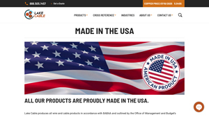 Made In The USA - Lake Cable - wire manufacturers usa
