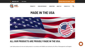 Made In The USA - Lake Cable - usa wire and cable