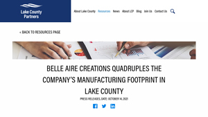 Belle Aire Creations - Sustainable Manufacturing Expansion
