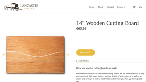 Lancaster Cast Iron - 14 Wooden Cutting Board