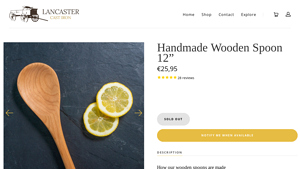 Handmade Wooden Spoon 12