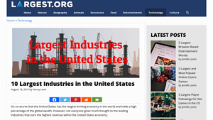 10 Largest Industries in the United States - usa industries