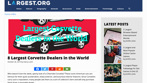8 Largest Corvette Dealers in the World - largest corvette dealer in usa
