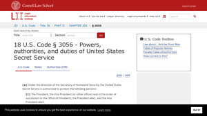 18 U.S. Code § 3056 - Powers, authorities, and duties of United States ... - secret service usa