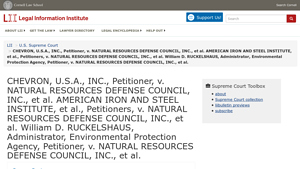 CHEVRON, U.S.A., INC., Petitioner, v. NATURAL RESOURCES DEFENSE COUNCIL ... - chevron usa inc