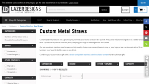 Custom Metal Straws | Branded Stainless Steel Straws | Lazer Designs - stainless straws made in usa