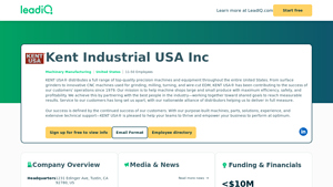 Kent Industrial USA Inc Company Overview, Contact Details & Competitors ... - kent industrial usa inc