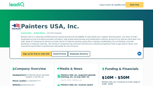 Painters USA, Inc. Company Overview, Contact Details & Competitors - painters usa