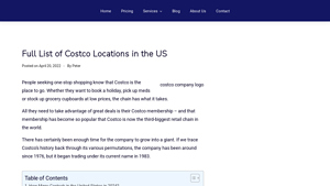 Full List of Costco locations in the USA | Costco store locator - costco wholesale locations usa