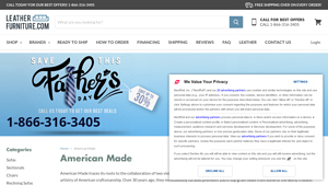 American Made - Leather Furniture - leather sofa made in usa