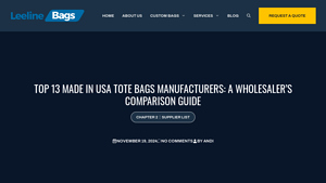 Top 13 Made in USA Tote Bags Manufacturers - LeelineBags - canvas bags made in usa