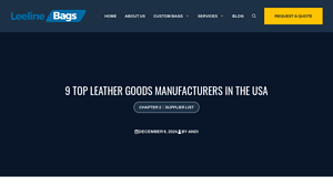 9 Top Leather Goods Manufacturers USA - LeelineBags - leather manufacturers in usa