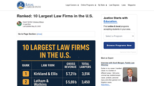 Ranked: 10 Largest Law Firms in the U.S. - legalcareerpath.com - legal companies in usa