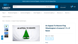 An Appeal To Heaven Flag (Washington's Cruisers) | 3' x 5' Nylon - appeal to heaven flag made in usa