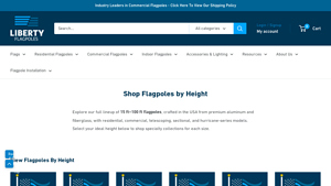 Shop Flagpoles by Height - 15 ft to 100 ft Made in USA | Liberty Flagpoles - usa made flag pole