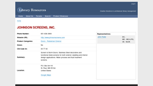 JOHNSON SCREENS, INC. | Library Resources - johnson screens usa