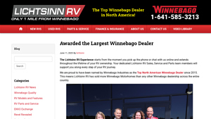Top Winnebago Dealer in North America - Lichtsinn RV Blog - largest rv dealer in usa