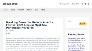 Breaking Down the Made in America Festival 2025 Lineup: Must-See ... - made in usa festival