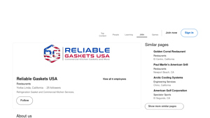 LinkedIn - Refrigeration Gaskets and Hardware