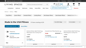 Made in the USA Pillows - Living Spaces - pillows made in usa
