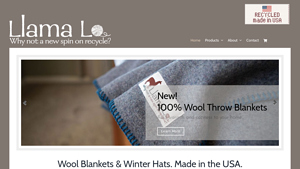 Llama Lo - wool blankets made in usa