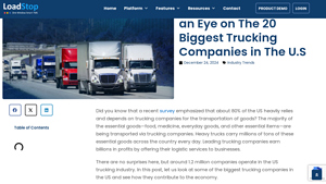 Goal for 2025: Keep Eye on The 20 Biggest Trucking Companies in U.S - big trucking companies in usa