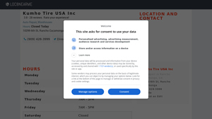 KUMHO TIRE USA INC - Rancho Cucamonga CA - Hours, Directions, Reviews ... - kumho tire usa inc